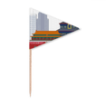 thumbnail image 1 of Chine Tian'anmen Temple Motif Point de Repère Cure-Dent Triangle Toppers de Cupcake Drapeau, 1 of 3