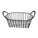 thumbnail image 2 of Cesta de almacenamiento para despensa con asas, organizador de refrigerios para dormitorio Negro, 2 of 6