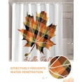 thumbnail image 6 of Black Yellow Check Plaid Maple Leaf Fall Thanksgiving Day Shower Curtain Set ，Waterproof Fabric Shower Curtains Shower Curtains for Bathroom,Bathroom Decor 72"x72", 6 of 7