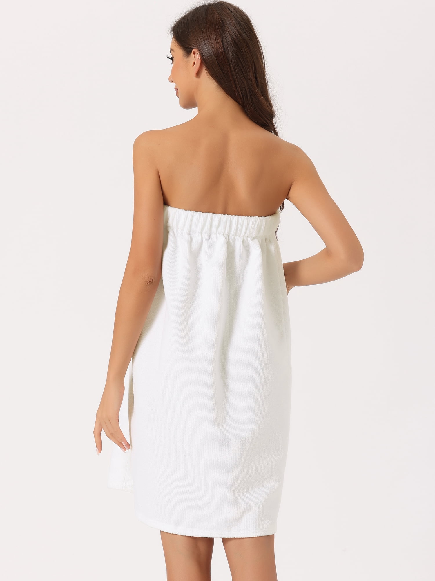 DARING DIVA Women's Towel Wrap Robe Bathrobe Spa Towels for Shower Bath Gym XL White