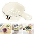 thumbnail image 2 of Small Fruit Colander, Vegetable Draining Basket, Fruit Washer, Plastic Strainer Bowl with Handle for Home Kitchen Dining Bar, 2 of 8