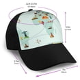 thumbnail image 2 of Naloa World Travel Map Adult adjustable Print Baseball Hat, Patchwork curved brim baseball capfor Men and Women, One Size, 2 of 5