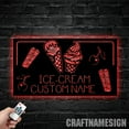 thumbnail image 2 of Craftnamesign Custom Ice Cream Shop Metal Wall Art LED Lights, Custom Name Sign for Ice Cream, 2 of 5