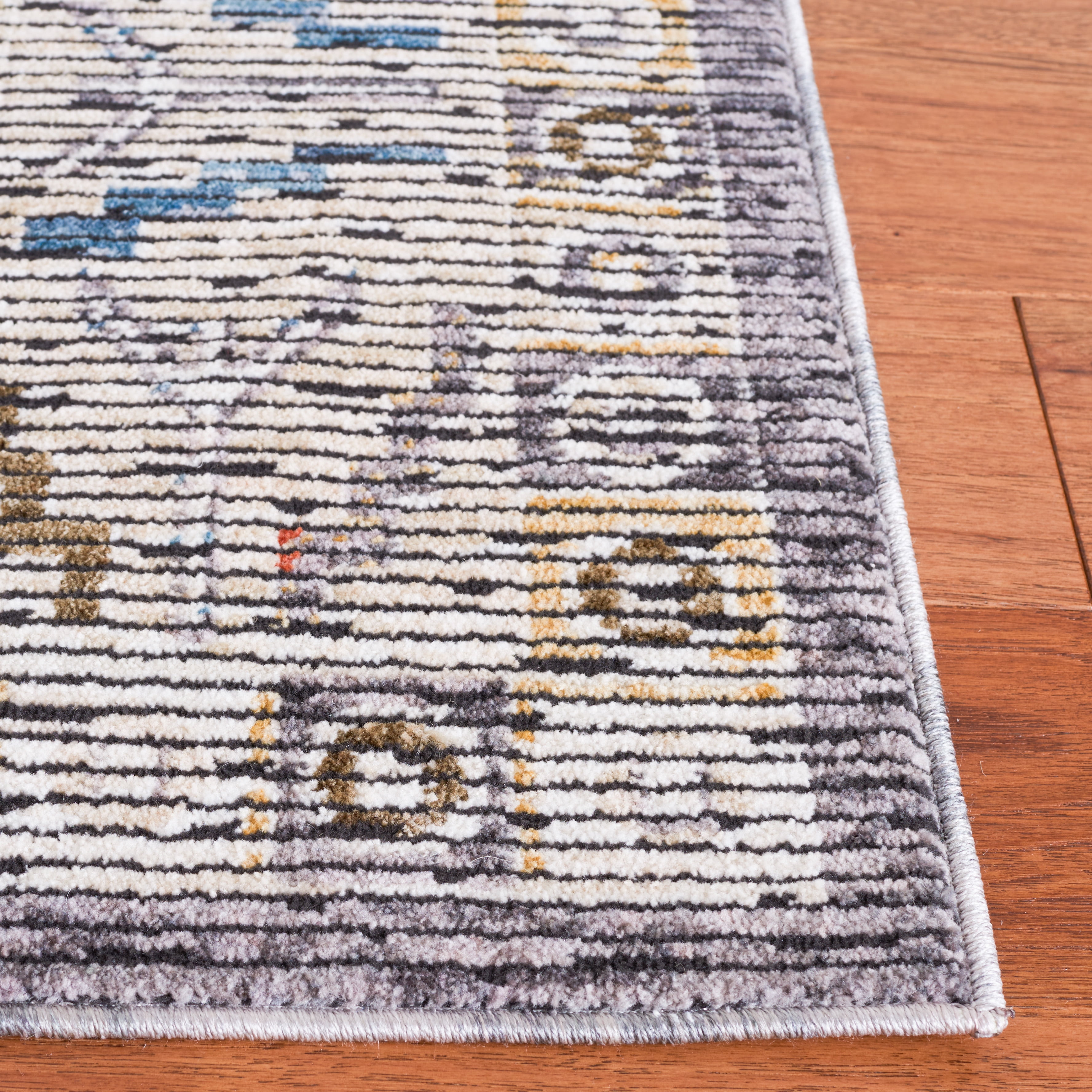 SAFAVIEH Sierra Jonette Geometric Area Rug, Ivory/Grey, 9' x 12'