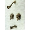 thumbnail image 2 of Kingston Brass KB663AL Vintage Pressure Balanced Two-Handle Tub and Shower Faucet, Antique Brass, 2 of 3