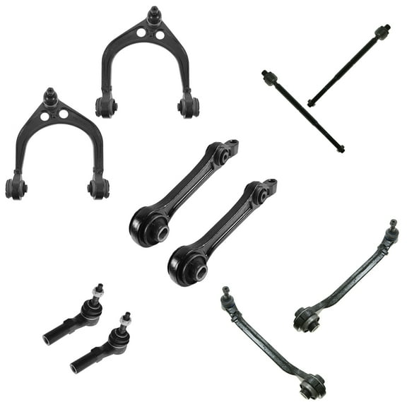 TRQ Upper Lower Control Arm Ball Joint Tie Rod Kit 10pc for Charger Challenger PSA59173 Fits select: 2005-2006 CHRYSLER 300C, 2006-2010 DODGE CHARGER