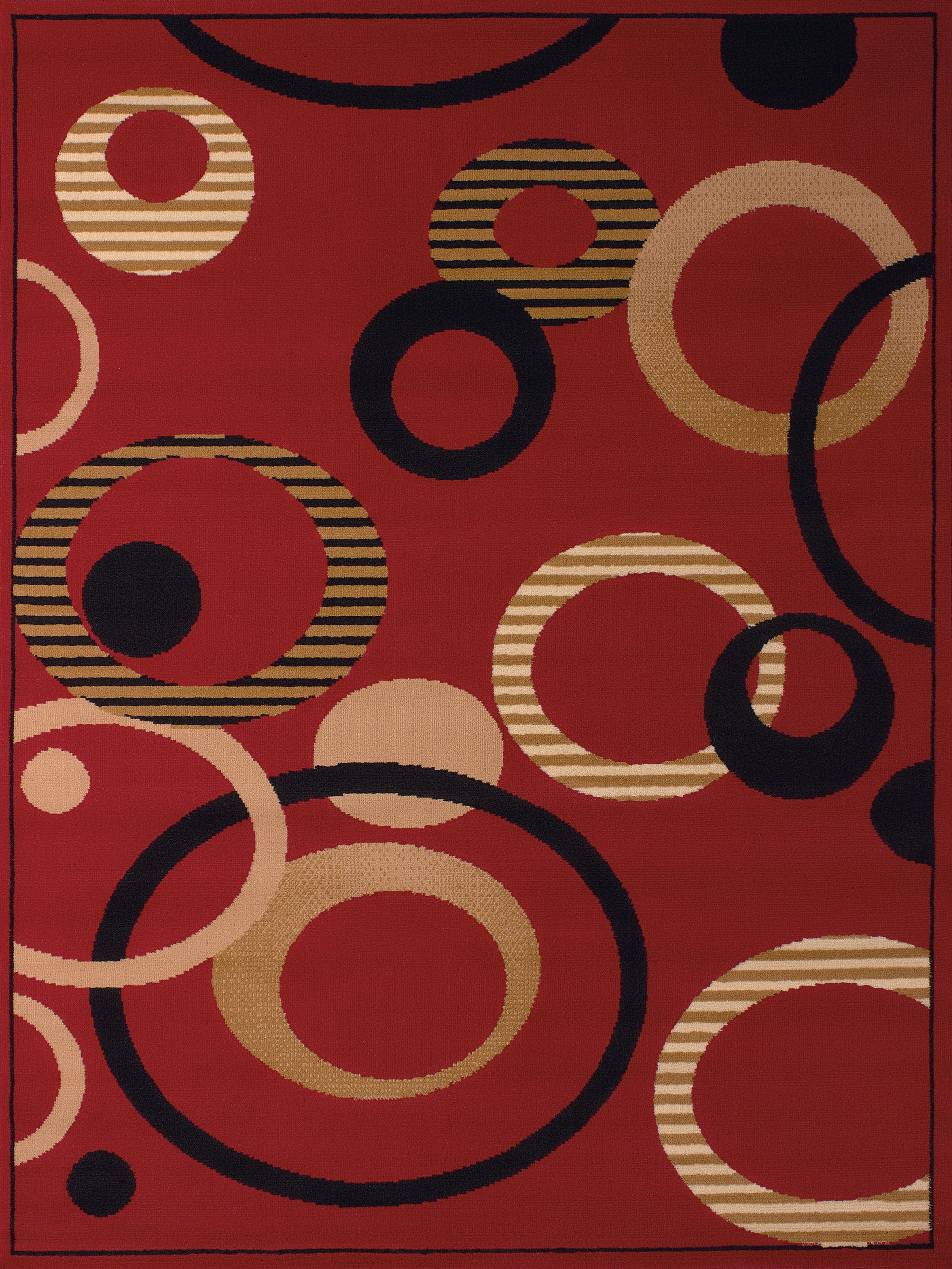 United Weavers Plaza Francoise Runner Rug, Geometric Pattern, Red, 2'3 X 7'2"