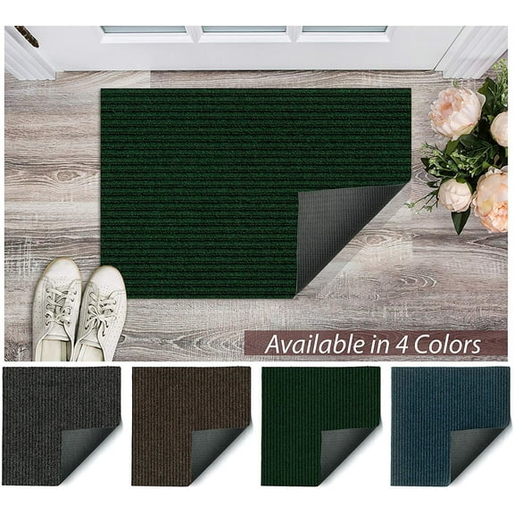 Koeckritz Rugs 18"x 30" in Indoor/Outdoor Non Slip Heavy Duty Rubber Backed Doormat