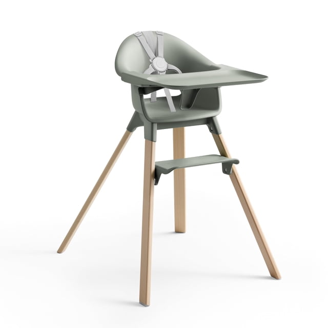 Trona Stokke Clikk Glacier Green con bandeja y arnés