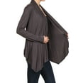 thumbnail image 4 of Women's Casual Long Sleeve Drape Front Open Jacket Cardigan, 4 of 6