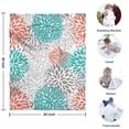 thumbnail image 4 of Orange Floral and Petal Pattern Blanket,Comfortable Soft Flannel Throw Blanket,All Season,Warm Lightweight Blankets for Sofa Bed Couch Living Room Chair,30"x40", 4 of 4