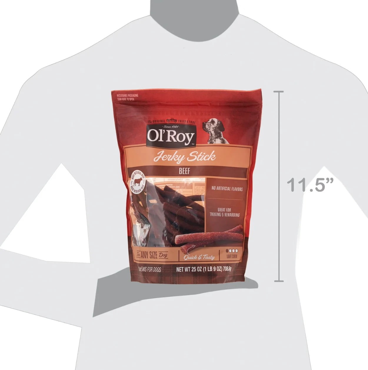 (2 pack) Ol' Roy Jerky Sticks, Beef, 25 oz