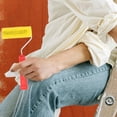 thumbnail image 2 of KAKOWELY refillable paint roller 10pcs Paint Roller Cover Medium Texture Sponge Brush Wall Sponge Embossing Roller Painting Drawing Brush For Household Wall Painting Treatment Yellow, 2 of 5