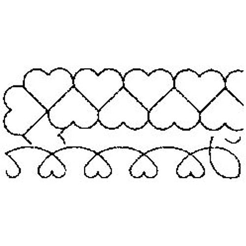 6-Inch and 8-Inch C L Loopy Leaf Blocks Sten Source Quilt Stencils by Barbara Chainey 8-Inch x 18-Inch