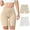 Beige, variant on TMOYZQ Ice Silk Seamless Underwear for Women Pack Comfort High Waist No Show Leggings for Women Soft Smooth Boyshorts Panties, 2 Pack (Regular & Plus Size)