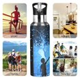 thumbnail image 7 of Yayeee 20oz Insulated Water Bottle Double Wall Stainless Steel with Flip Straw Lid, Blue Butterfly, 7 of 7