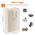 thumbnail image 4 of Cesto de ropa Lifewit, tamaño grande, plegable, 2 unidades, 160 L, color beige, 4 of 8