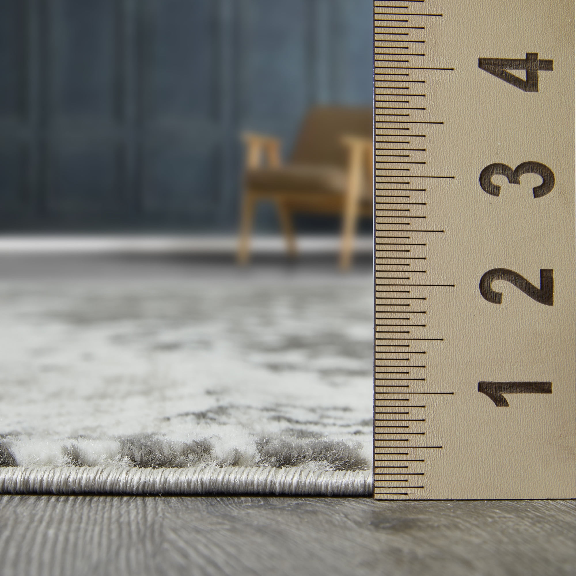 Loomaknoti Rhane Alelone 5' x 7' Gray Abstract Indoor Area Rug