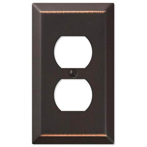 Amerelle 163DDB Century Steel Wallplate 1 Duplex Outlet Aged Bronze