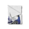 thumbnail image 2 of Peacock Soft Flannel Fleece Throw Blanket, Male Peacock Feathers Springtime Wilderness Crowned Majestic Animal Pattern, Cozy Plush for Indoor and Outdoor Use, 70" x 90", Multicolor, by Ambesonne, 2 of 5