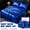 Dark blue, variant on 3/4-Piece Luxury Satin Bedding Set, Silky Soft Bed Sheet Set with Deep Pocket Fitted Sheet & Pillowcases(Grey,Queen)