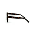 thumbnail image 3 of 80s Funk Disco Flat Top Rectangular Mob Plastic Sunglasses Tortoise Smoke, 3 of 4