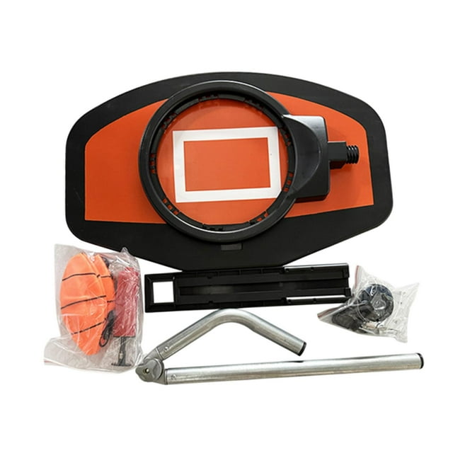 Aro de baloncesto para trampolín, aro de baloncesto para trampolín, con mini baloncesto y bomba, fácil de instalar, para interior y exterior