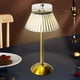 thumbnail image 1 of Lámpara de mesita de noche, lámpara LED dorada de 1200mAh, lámpara de mesa acrílica para dormitorio y Bar, 1 of 8