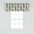 thumbnail image 2 of Ambesonne Tropical Window Valance, Pineapples Summer Vibe, 42" x 18", Coconut and Charcoal Grey, 2 of 3