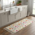 thumbnail image 6 of Area Rug with Tassels 2' x 5', Spring Country Flowers Kitchen Runner Rug for Hallway Bedroom Throw Rugs, Watercolor Farm Floral Art Soft Door Mat for Bathroom Entrance Living Room, 6 of 9