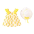 thumbnail image 3 of lcziwo Baby Girls Clothes Newborn Infant Dress 2 Piece Set Polka Dot Sundress with Sunhat Yellow 2 Years, 3 of 8