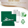 thumbnail image 3 of Smarty Hunter Green Square Plastic Plates Wedding Value Set (120 Guests), 3 of 5