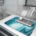 thumbnail image 6 of Blue Marble Dish Drying Mat for Kitchen Counter - 18x24 XL Microfiber Dish Mat Absorbent Drying Pad Dish Drainer Mats for Countertop Heat-resistant and ECO Friendly, 6 of 6