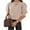 Beige, variant on Sherrylily Spring Women Puff Short Sleeve Sweater Tops Crew Neck Casual Blouses