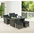 thumbnail image 4 of Asti All-Weather Wicker 4-Piece Outdoor Seating Set with Two Reclining Chairs and Two Ottomans, 4 of 10