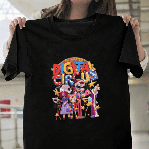 Kids Digital Cartoon The Amazing Funny Circus Jester Ringmaster Unisex T-Shirt, up to size 3XL.