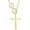 Gold, variant on Stainless Steel Christian Cross Infinity Charm Collar Necklace