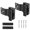 Black, variant on 2 Pack Portable Door Lock Aluminium Alloy Interior Door Reinforcement Lock for Travel No Drilling Adjustable for Apartment Hotel Bedroom