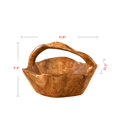 thumbnail image 3 of Greenage Cedar Wood Serving Basket with Handles, Fruit Basket, 13.2x11.8x9.4 inches, 3 of 11