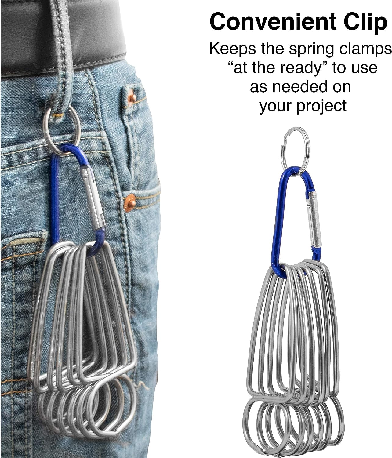 Fulton Spring Clamp Pliers with 13 Spring Clamps and Hip Clip Made in the USA