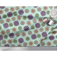 thumbnail image 2 of Soimoi Modal Satin Fabric Mandala Kaleidoscope Decor Fabric Printed Yard 42 Inch Wide, 2 of 3