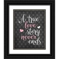 thumbnail image 1 of Robinson, Tamara 15x18 Black Ornate Wood Framed with Double Matting Museum Art Print Titled - A True Love Story, 1 of 4