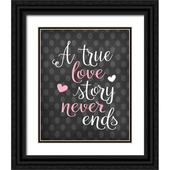 Robinson, Tamara 15x18 Black Ornate Wood Framed with Double Matting Museum Art Print Titled - A True Love Story