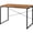 Black+Brown, variant on Grey and Silver Writing Desk with Sturdy Sled Base for Industrial - charmed Home Areas