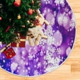 thumbnail image 5 of RYLABLUE Jupe de Sapin de Noël Flocon de Neige Violette pour Décoration de Fête Intérieure Extérieure 36 Pouces, 5 of 5