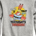 thumbnail image 3 of SpongeBob SquarePants - What Is Today Yesterdays Tomorrow - Toddler & Youth Crewneck Fleece Sweatshirt, 3 of 6