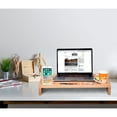 thumbnail image 4 of Gymax Bamboo Monitor Stand Riser Storage Organizer Laptop Desktop, 4 of 10