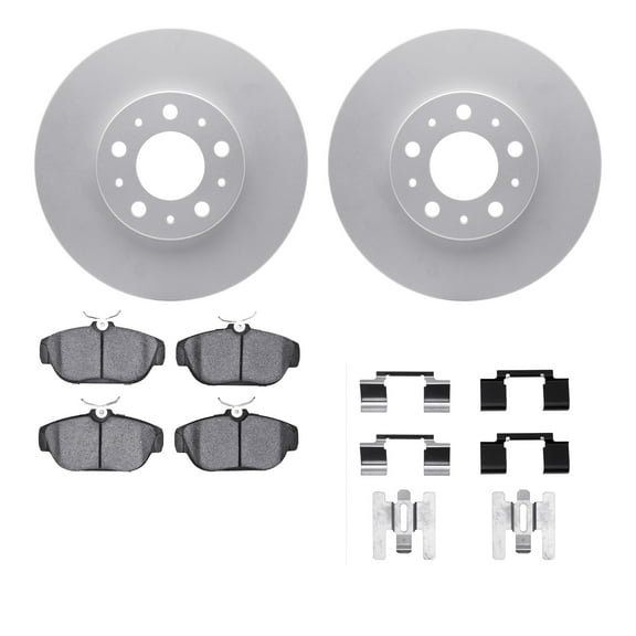 Dynamic Friction Company Front Geospec Brake Rotors with 5000 Advanced Brake Pads includes Hardware 4512-27064