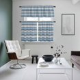 thumbnail image 5 of Vintage Stripes Kitchen Curtains Valances and Tiers Set of 3 Gray Blue Striped Retro Lines Abstract Tier Curtains and Valance with Rod Pocket for Small Windows, 27.5"x36", 5 of 9
