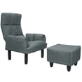 thumbnail image 1 of Tumbona reclinable ajustable, sillón con reposapiés, muebles de jardín para el hogar y la Oficina, color gris, 1 of 14